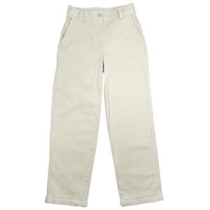 Sunday Best Aritzia Wide Leg Denim Jean High Rise Cream Yellow Pants Size 4